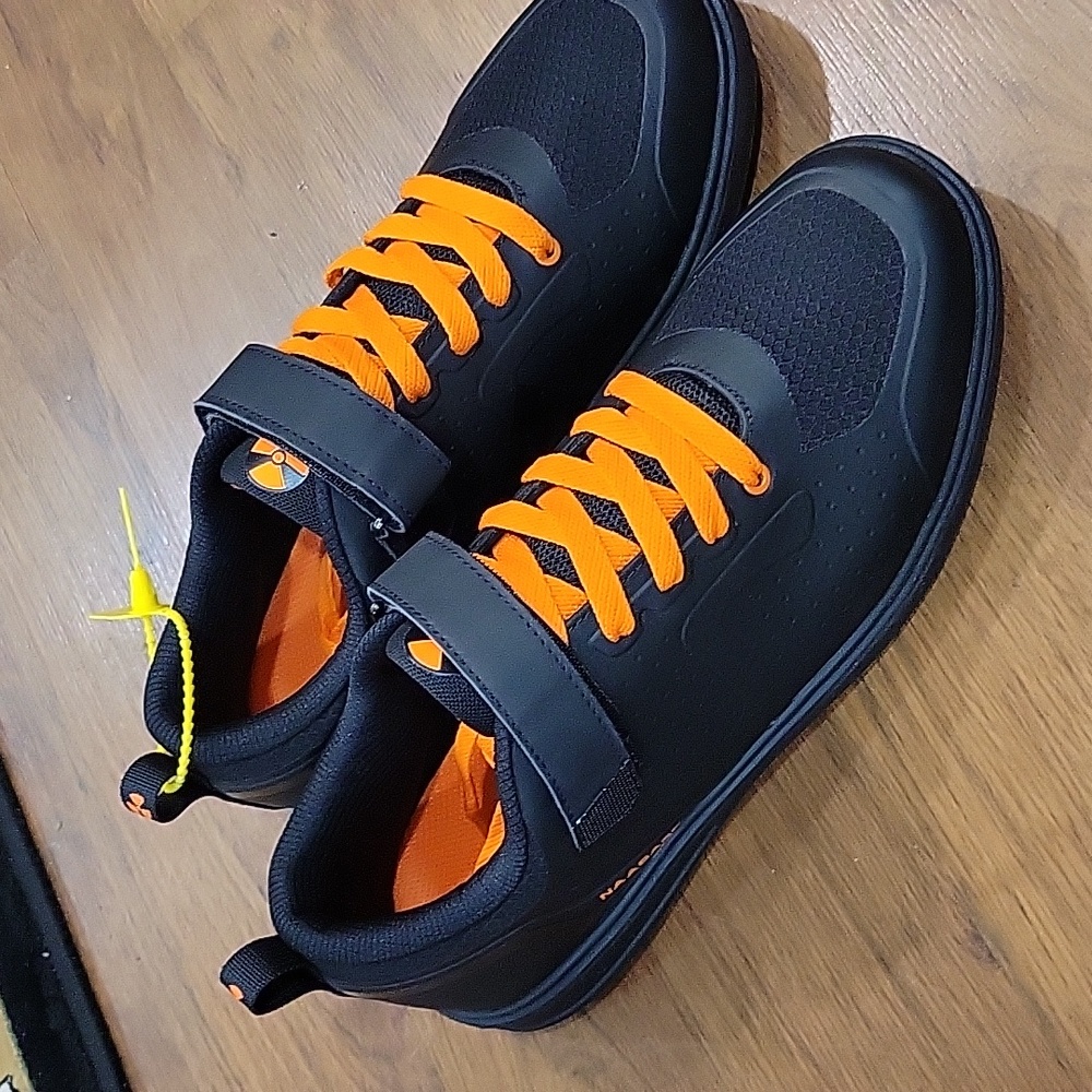 NAABASE black orange MTB mountain bike cycle shoe flat pedals Unisex MEN 11 NEW…